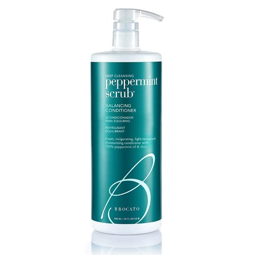 Brocato Peppermint Scrub Balancing Conditioner, 32 oz | Deep Cleansing, Lightweight Moisturizing Conditioner with Pure Peppermint Oil Improved Detangling and Styling | No Sulfate or Parabens