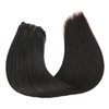 JIAMEISI Clip In Hair Extensions Human Hair 120g 8pcs Thickened Silky Straight Human Hair Clip In Extensions 16inch #1B Natural Black Seamless Clip In Hair Extensions