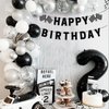 Race Car Birthday Banner, Pre-Strung Black Happy Birthday Banner, Race Car Party Birthday Decorations for Boys, Racing Themed Birthday Party Decorations, Let’s Go Racing Party Supplies