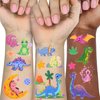 Ozepao Dinosaur Glitter Temporary Tattoos for Kids - 160 Styles - Dino Party Favors, Birthday Party Supplies, T-rex Decorations