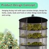 Growsun Herb Drying Rack, 2ft Diameter 8 Tiers Hanging Mesh Drying Rack w/Garden Pruning Shears