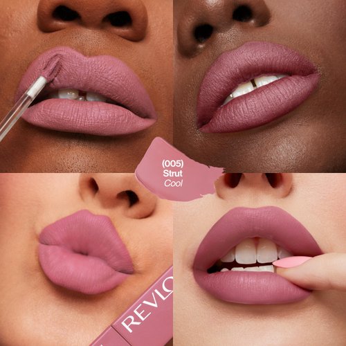 Revlon ColorStay Limitless Matte Liquid Lipstick, Lip Makeup Stocking Stuffers for Women, Vegan, No-Budge, Waterproof, 005 Strut, 0.17 fl oz