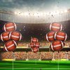 Football Balloons Football Party Balloons Football Shaped Aluminum Foil Balloons for Sport Themed Football Themed Birthday Party Decor, 26 Inch(8 Pieces)