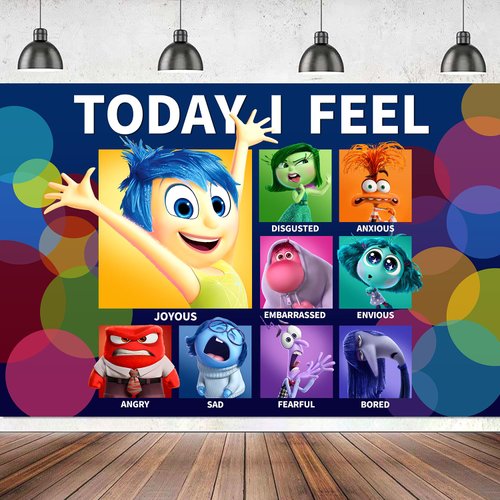 5X3 Ft Today I Feel Party Decorations Background, Colorful Today I Feel banner, Cute Party Decora...