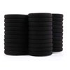 Elastic Rubber Bands For Girls, seamless thick cotton hair rubber bands, elastic durable ponytail holders hair ties, ponytail buns headbands for kids, girls and women (24, Black)