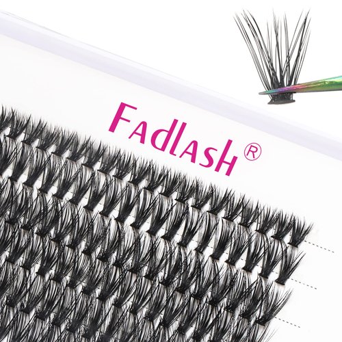 Cluster Lashes 40D Diy Eyelash Extension D Curl Individual Lashes Cluster Faux Mink Black 120pcs Lash Clusters Pre Made Volume Lashes Professional Makeup (40D-0.07-D, 12mm)