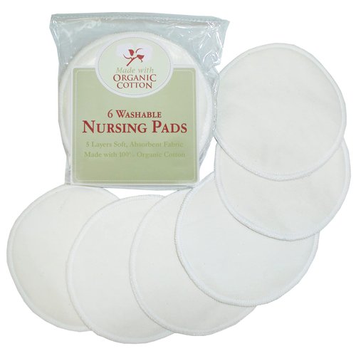 TL Care Organic Cotton Nursing Pads, Natural, 6 Count