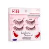 KISS Looks So Natural False Eyelashes Double Pack, Lightweight & Comfortable, Tapered End Technology, Reusable, Cruelty-Free, Contact Lens Friendly, Style 'Sultry', 2 Pairs Fake Eyelashes