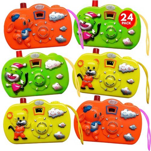 Kids Camera Toy Set with Images in Viewfinder (24PCs) Party Favors for Kids 3-5, Goody Bags Birthday Gifts, Party Favors for Kids, Toddler Party Favors, Goodie Bags Stuffers for Kids, 3 Colors