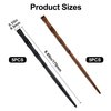 Isslly 10PCS Wooden Hair Sticks for Women, Retro Wooden Hairpins, Vintage Elegant Hair Chopsticks, Bamboo Shape Hair Pins for Long Hair -Black, Khaki
