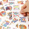 100th Day Of School Temporary Tattoos, 72 pcs Happy 100 Days of School Face Tattoos for Kids 100 Days Smarter Party Supplies, Hooray 100 Days Tattoo Stickers for 100Days Party Decoration, 100 Day of School Gift Bags Fillers