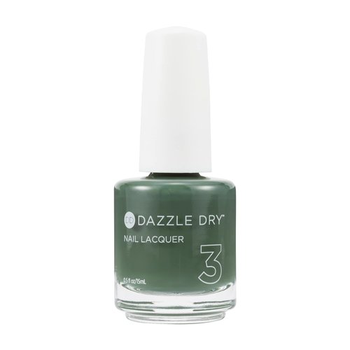 Dazzle Dry Nail Lacquer (Step 3) - Vigor - A dark, smoky oakmoss green. Full coverage cream. (0.5 fl oz)