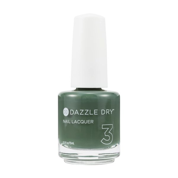 Dazzle Dry Nail Lacquer (Step 3) - Vigor - A dark, smoky oakmoss green. Full coverage cream. (0.5 fl oz)