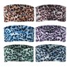 EWUHRY 6 Pcs Women Knotted Cheetah Headband Cross Hairband Sports Yoga Hair Ties Leopard Print Turban Headwear Headwrap Workout Girls Ladies Hair Accessories