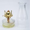 RAHATA Oil Lamp Chimney Hurricane Lamp Glass Replacement Clear 3 Inch Base for Kerosene Lamp Shade(Wave Style 1P)