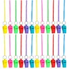 24 Whistle For Kids,Neon Whistle Necklace, Bulk Party Whistles 24 Pack Great Party Favor, Goody Bag Filler,
