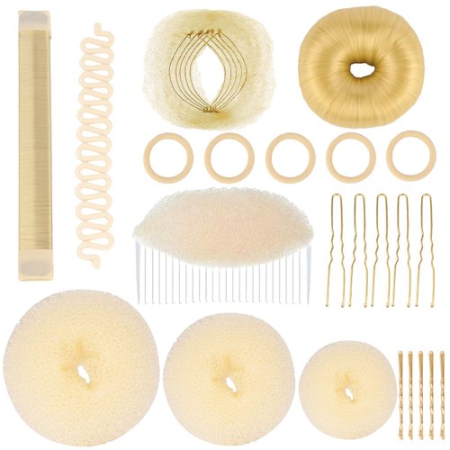 Blonde Hair Base Sponge Invisible Clip Comb Bump It Up Volume Tool Bun Donut Styling Insert Hair Extensions Accessories
