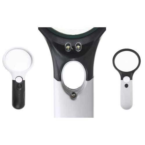 Magnified 3 X 45X 3 LED Light Handheld Magnifier Reading Magnifying Glass Lens Loupe Hobbyists Everyday Use