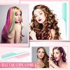 2 Pack Rat Tail Combs for Women Fine Tooth Comb Parting Tip Carbon Fiber Root Teasing Anti Static Heat Resistant Adding Volume Evening Hair Styling (Pink, Green)