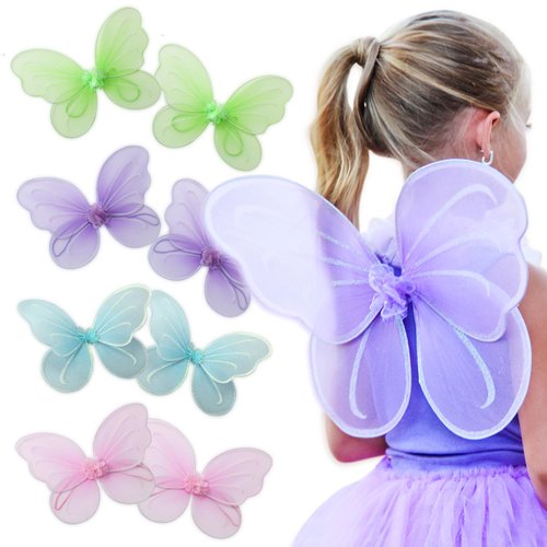 Butterfly Craze Girls&#39; Fairy, Angel, or Butterfly Wings - Costume Accessories &amp; Party Favors or S...