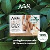 Nad's Eco Salon Wax, Professional salon Quality Microwaveable Hard Stripless Wax, Plastic Free Vegan Wax, Includes 300g Eco Wax & 1 Wooden Spatula