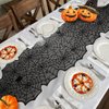 Halloween Table Runner, Black Lace Spider Web Table Runners for Halloween Table Decor, Creepy Table Cloth for Halloween Party Dinner Table Decoration 18 x 72Inch