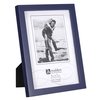 Malden International Designs Navy Blue Concept Wood Picture Frame, 5x7, Blue, 1 Count (Pack of 1)
