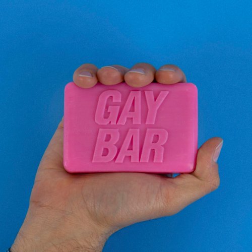 Gift Republic Gay Bar Soap Novelty Pride Soap LGBTQ+ Rose Scented Soap Bar Bright Pink Soap for Bathroom Toilet Fun Gift Idea Fight Club Spoof Soap