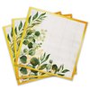 Zelten Colored Paper Party Napkins, 20 Count Shabby Chic for Wedding, inner, Tea Party, Decoupage, Green Leaves