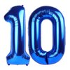 Navy Blue Number 10 Balloon 40 inch, 10 Number Balloons, 10th Navy Blue Birthday Decorations, 10 Year Old Girls Boys Blue Party Supplies