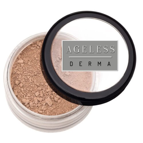 Ageless Derma Mineral Face Powder Makeup. Natural Full Coverage Loose Foundation with Vitamin and...