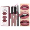 RG ROUGE LX 3-in-1 Lip Gloss Set: Matte Lipstick, Moisturizing Lip Gloss, 2mm Lip Liner. The Matte Texture Is Non-sticky,waterproof, The Moisturizing Texture Is Hydrating (01 - Sunset Encounter)
