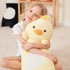 HAIJUNYA 36” Long Duck Plush Body Pillow, Kawaii Cute Yellow Ducks Stuffed Animals, Hugging Squishy Pillow Soft Plushies Toy, Gifts for Girls and Boys Valentine's Day, Birthdays