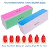 4 Way Nail Buffer Block (10 Pcs), Nail Shine Buffers Blocks Files for Natural and Acrylic Nails Smoother Buffing Block Polisher Fingernail File Buffer 120/240/600/3000 Grit for Buffing Shinning
