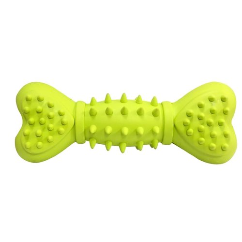 VIMIGOO Natural Rubber Dog Bones Toy,Dog Toys for Aggressive Chewers, Dog Teeth Cleaning Dog Toothbrush ToyInteractive Tough Durable Dog Toys