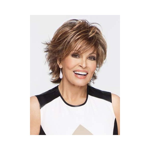 VINOBOW Short Wigs for White Women Pixie Cut Straight Karen Wig Golden Brown Heat Resistant Synthetic Short Hair Wig