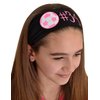 Personalized Monogrammed NEON Soccer Ball Patch Cotton Stretch Headband (NEON Orange)