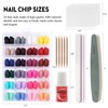 Hommtina 24 Packs Medium Coffin Fake Nails Full Cover, Acrylic Short Ballerina False Nail tips with Nail Glue, Nail File for Nail Art DIY