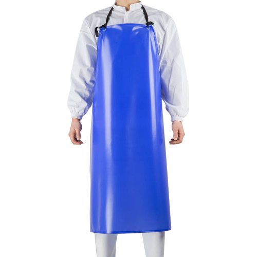 ETBOL Chemical Resistant Vinyl Apron - Blue Plus Size Unisex PVC Aprons for Dishwashing,Dog Grooming,Gardening,Fish Cleaning,Lab Work