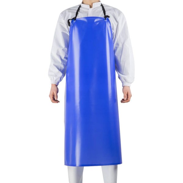 ETBOL Chemical Resistant Vinyl Apron - Blue Plus Size Unisex PVC Aprons for Dishwashing,Dog Grooming,Gardening,Fish Cleaning,Lab Work