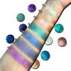 White Shimmer Eyeshadow Palette Chameleon Holographic, Multichrome Bright Eye Shadow,Duochrome Iridescent Metallic Eye Makeup,Multi-Reflective Finishes,Talc Free,Pink Green,#4 A