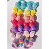 Lemeilleur 14 Pcs Sequined Butterfly Hair Ties Bow Hair Ties Elastic Rubber Bands Hair Scrunchies for Toddlers Girls Rainbow Sequin Sparkle Ponytail Holders Hair Accessories