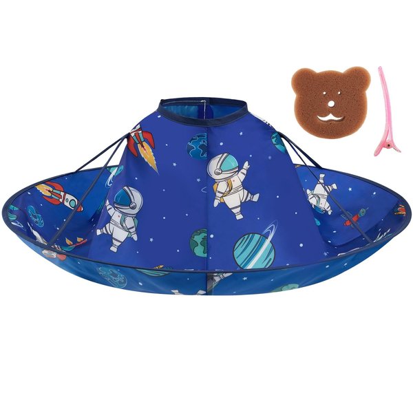 WAWSAM Kids Hair Cutting Cape Waterproof Kids Haircut Cape Professional Salon Barber Cape Foldable Umbrella Hair Catcher