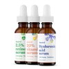 ASUTRA Serum Variety Pack, 3 Products - 1 fl oz 2.5% Retinol Face Serum, 1 lf oz 20% Vitamin C Face Serum, 1 fl oz Hyaluronic Acid Face Serum