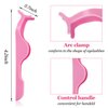 24 Pieces Plastic False Eyelash Applicator Eyelash Extension Tweezers Remover Tool Eyelashes Clip Tweezers for Eyelash Application and Removal (Pink)