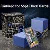 50 Count 55pt Card Sleeves Hard Plastic, 55pt Hard Card Sleeves with 50 Count 55pt Clear Soft Sleeves, 3"x4" Baseball Card Protectors Hard Plastic Perfect for 55pt Baseball Cards, Football Cards