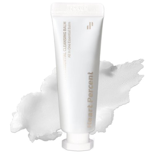 Heart Percent Commas on Life Essential Cleansing Balm, Sherbet-Oil-Milk Transforming Makeup Remover Vegan Daily Face Wash Cleanser for All Skin Types, 10ml (0.3oz)