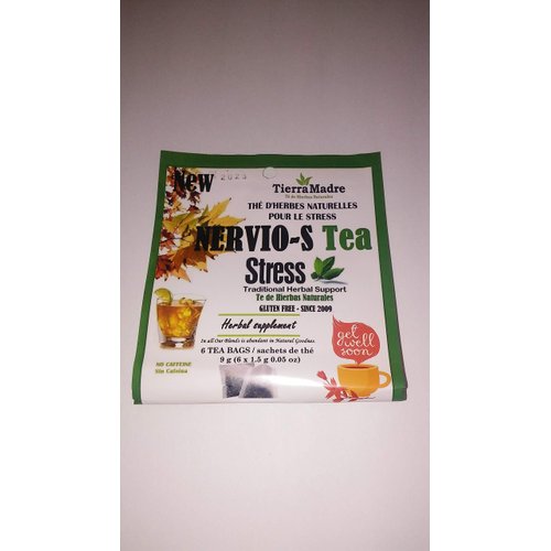 Tierra Madre Stress Tea Tradiconal Herbal Support - 10 Pack of 5 tea Bags / 0.2 Ounces