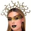 CAKURE Medusa Snake Headband Gold Goddess Headpiece Halloween Party Rave Festival Headdress Hair Accessories for Women and Girls