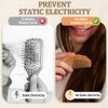 Small Wooden Travel Comb, 2 Pack Natural Peach Wood Anti-Static Detangling Pocket Hair and Beard Comb with Polished Surface